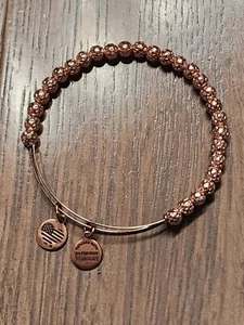  ALEX & ANI Rose Gold "Euphrates" Beaded  Wrap Charm Bangle  Bracelet D498,167 - Picture 1 of 4