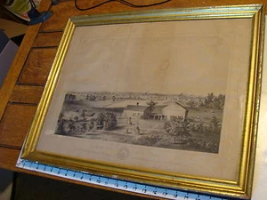 original Framed----1860 Concord N.H. South West View print - Picture 1 of 9