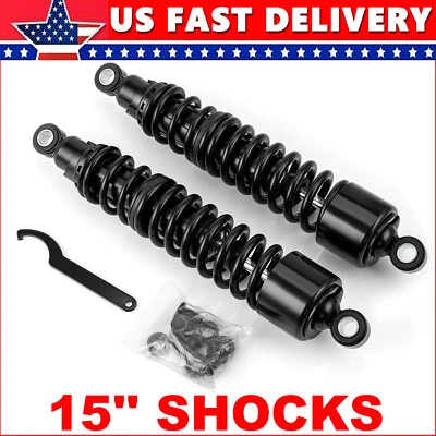 15" Adjustable Rear Shocks Absorber For Harley Iron Sportster 8831200 1100 48 72 — 第 1/4 张图片