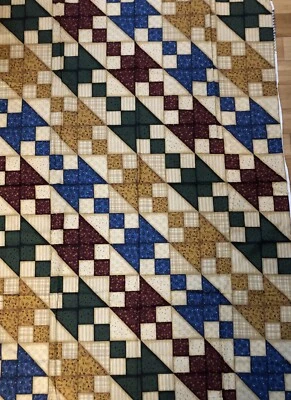 Leslie Beck Blocked Fabric VIP Fabrics Cranston Print Works 62” X 43” Cotton - Image 1 of 4