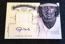 2012 National Treasures Signature Materials #37 Jemile Weeks 83/99 AUTO A's