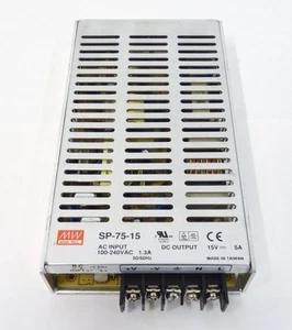 ALIMENTATORE LED MEAN WELL SP-75-15 75W 5A 7 PIN 15V POWER SUPPLY SP7515 - Picture 1 of 1