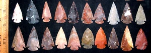 (20) Reproduction American Indian Flint Points (1.5" M/L) India REPRODUCTIONS - Picture 1 of 2
