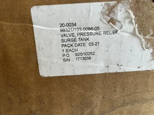 Valve Pressure Relief Hamilton Sundstrand 73030 SOCN 7012069H05 REV C - Picture 1 of 7