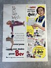Bev Kaffeegetränk und Quix Washing-Up Suds - Werbung - Originalanzeige - 1952