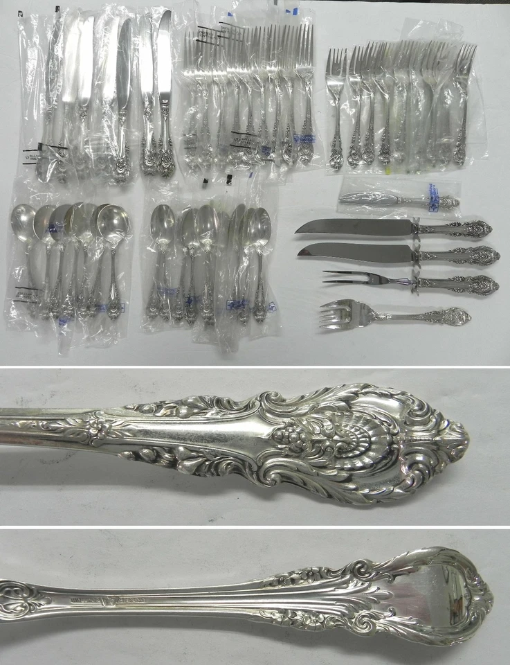 Juego de 8 cubiertos de servicio Wallace Sir Christopher 1936 plata de ley 46 piezas sin mono Foto 1 de 1