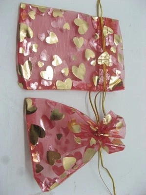 100X Red Drawstring Jewelry Gift Pouches 9x12cm - image 1 of 2