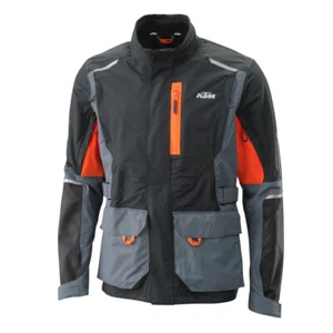KTM Racetech Waterproof Black/Gray Enduro Motorcycle Jacket Men's Sizes SM & MD - Picture 1 of 3