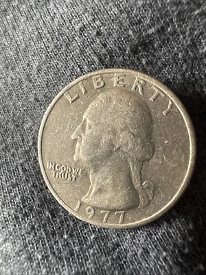 1977 QUARTER  “IN COD WE TRUST” With AM TOUCHING! - Image 1 of 4