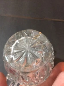 Patrón de diamante crema cristal corte bohemio vintage - Imagen 1 de 5