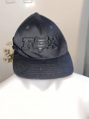 Gorra Fox Racing negra ajustada bordada adulto Foto 1 de 4