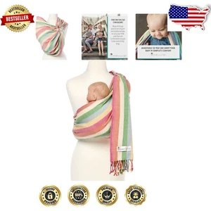 Soft Cotton Ring Sling Baby Carrier - Stylish Meadow Wrap for Infants & Toddlers - Picture 1 of 10