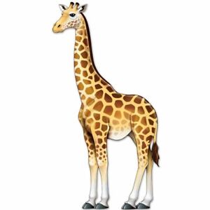 Jointed 49-inch Giraffe 49.5" Paper Safari Jungle Zoo Party Supplies Decorations