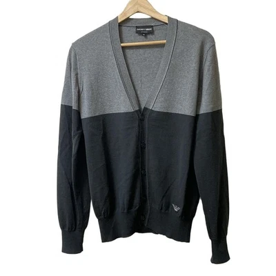 Auth EMPORIO ARMANI Gray Black Men's Cardigan - Image 1 of 4