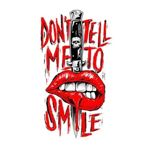 Lethal Threat Moto Motorcycle Motorbike No Smiles Sticker - 8 x 10cm - Picture 1 of 1