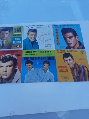 Vtg.(6) RECORDS 45'S Ricky Nelson,(2)Avalon,Fabian,Duane Eddy, Everly Brothers - Image 1 of 4