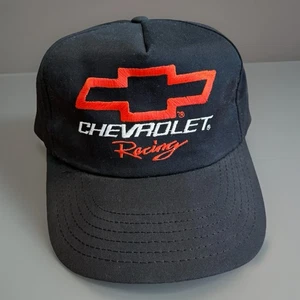 Vintage Chevrolet Racing Black Snap Back Adjustable Hat Made In USA OSFM - Picture 1 of 6