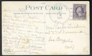Dulzura, Cal.. 1918 postmark, ppc of Coronado Hotel and tent city from Aeroplane - Picture 1 of 3