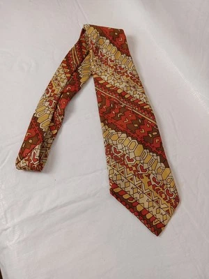Corbata de seda italiana Leonardo vintage años 60 70 colores brillantes funky  Foto 1 de 4