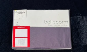PAIR OF BELLEDORM LUXURY PURPLE PILLOWCASES 51 X 76 - Picture 1 of 2