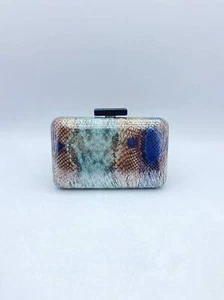 Box-Clutch Jana mehrfarbig Schlangenledermuster - Bild 1 von 11