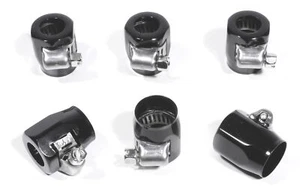 6 x Schlauchschellen, Schlauchklemmen schwarz 8-10 mm für Harley Hose clamps Set - Picture 1 of 1