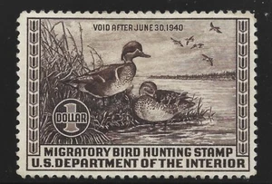 USA RW6 - Green Winged Teal - Fine/Very Fine - Mint - CV$115 - Picture 1 of 2