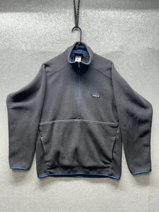 VTG Patagonia Synchilla 1/2 Zip Fleece Pullover Sweater Gray Blue Mens Size M - Picture 1 of 13