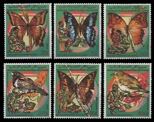 Comoras 1989 - Mi-Nr. 878-883 A ** - Estampillada sin montar o nunca montada - Pájaros - Mariposas - Imagen 1 de 1
