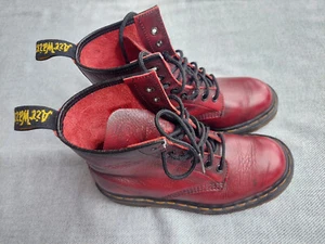 Dr. Martens Stiefel, Schnürboots, dunkelrot, Gr. 38, gebraucht sehr gut - Bild 1 von 4