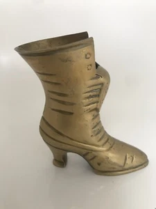 VINTAGE BRASS " OLD FASHIONED LADIES BOOT, Height 5” Weight 300 Grams. - Picture 1 of 5
