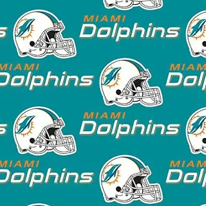 NFL Miami Dolphins 60 Wide Fabric Traditions ~By The Yard - Picture 1 of 1