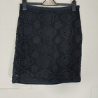Noa Noa Womens Skirt Black Size UK 14 M Medium Crochet Lined Festival Boho