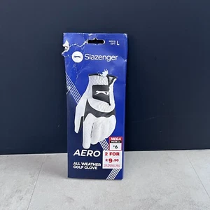Slazenger Aero White All Weather Golf Glove Mens Left Hand Size Large New - Picture 1 of 6