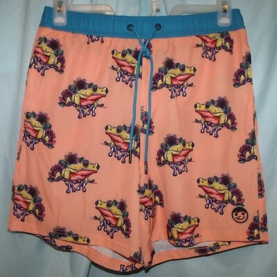 NEFF Multicolor Tropical Frog Floral Lightweight Shorts Size S 28-30 Men's NWT - Image 1 of 2