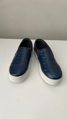 Sam Edelman Lacey Platform Sneaker Womens Size 7 Slip-On Blue Croc Embossed - Image 1 of 4