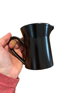 Vintage Mikasa Iron Stone Creamer Black and White Made in Japan Mid Century - Picture 1 of 7