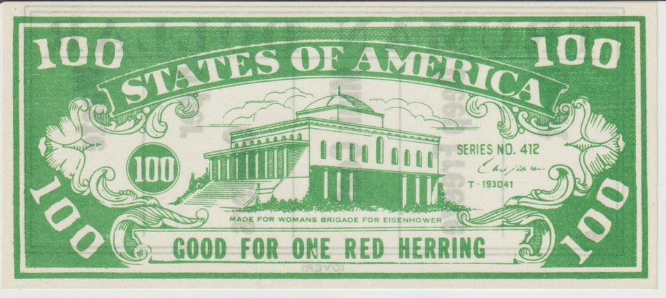 USA 1952 Anti-Truman Political Banknote Funny Money UNC - Image 1 of 2