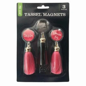 Stift + Zahnrad Quasten Magnet 3er Pack - Neu - Bild 1 von 1
