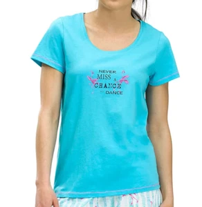 HUE Chance to Dance Flamingo Pajama T-Shirt sz M Medium Sleepwear - Picture 1 of 3