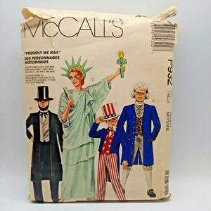 Disfraces de historia americana con patrón de costura Mcalls P932 Orgullosamente salvemos T M - Imagen 1 de 4