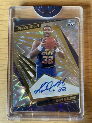 2021-22 Panini Revolution Karl Malone Autograph Fractal 12/100 - AG-KML - image 1 of 4