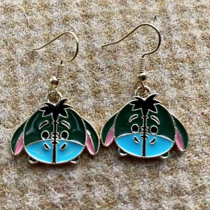 Winnie The Pooh Eeyore Earrings With Enamel Eeyore. Gift. - Picture 1 of 3