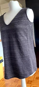 BNWT Ladies NEXT V-Back & Front BLACK & GRAPHITE SILVER Sparkle MATERNITY Top 10 - Picture 1 of 5