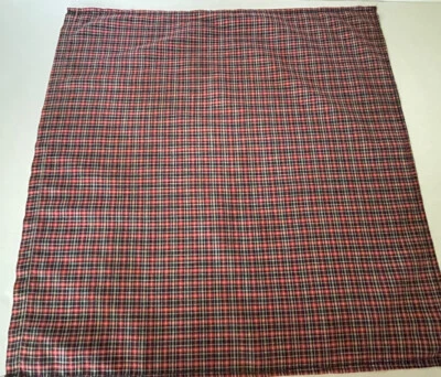 Pañuelo bufanda pañuelo vintage de los años 50 17” x 17” cuadros rojo negro blanco Foto 1 de 4