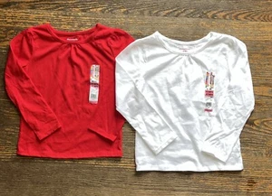 Garanimals Toddler Girls 2 Piece Long Sleeve T-Shirts Size 4T LOT NWT Blanks - Picture 1 of 1