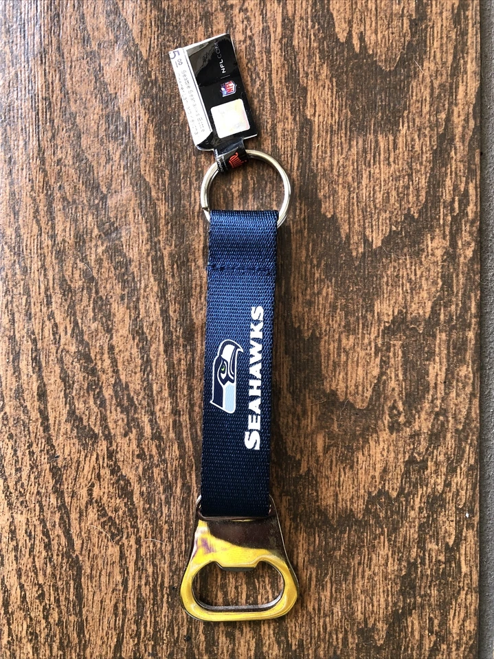 Seattle Seahawks NFL Keychain & bottle  opener Lanyard. New with tags. - Image 1 of 1