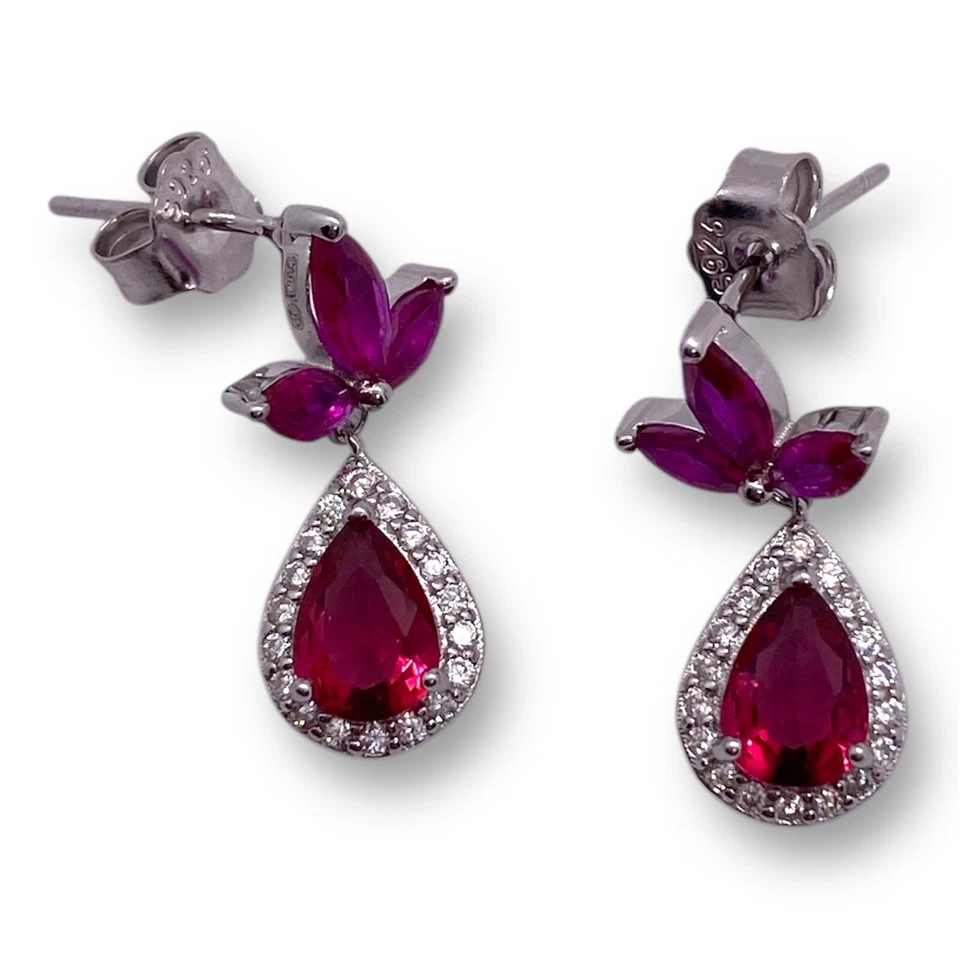 Motivi Jewels - Orecchini Princessa in argento con pietre preziose e brillanti - Immagine 1 di 1