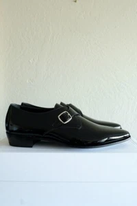 Celine Single Buckle Patent Leather Derby Shoes Hedi Slimane Saint Laurent 42 9 - Picture 1 of 12