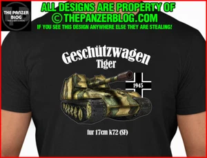Geschutzwagen Tiger T-Shirt WWII German Tank - Picture 1 of 49